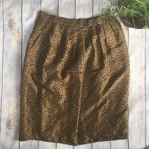 Vintage Saks Silk Dot Skirt